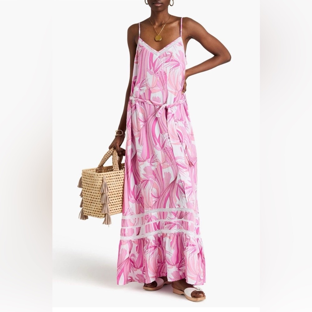 Melissa Odabash EDEN ORCHID DRESS Size L. $342